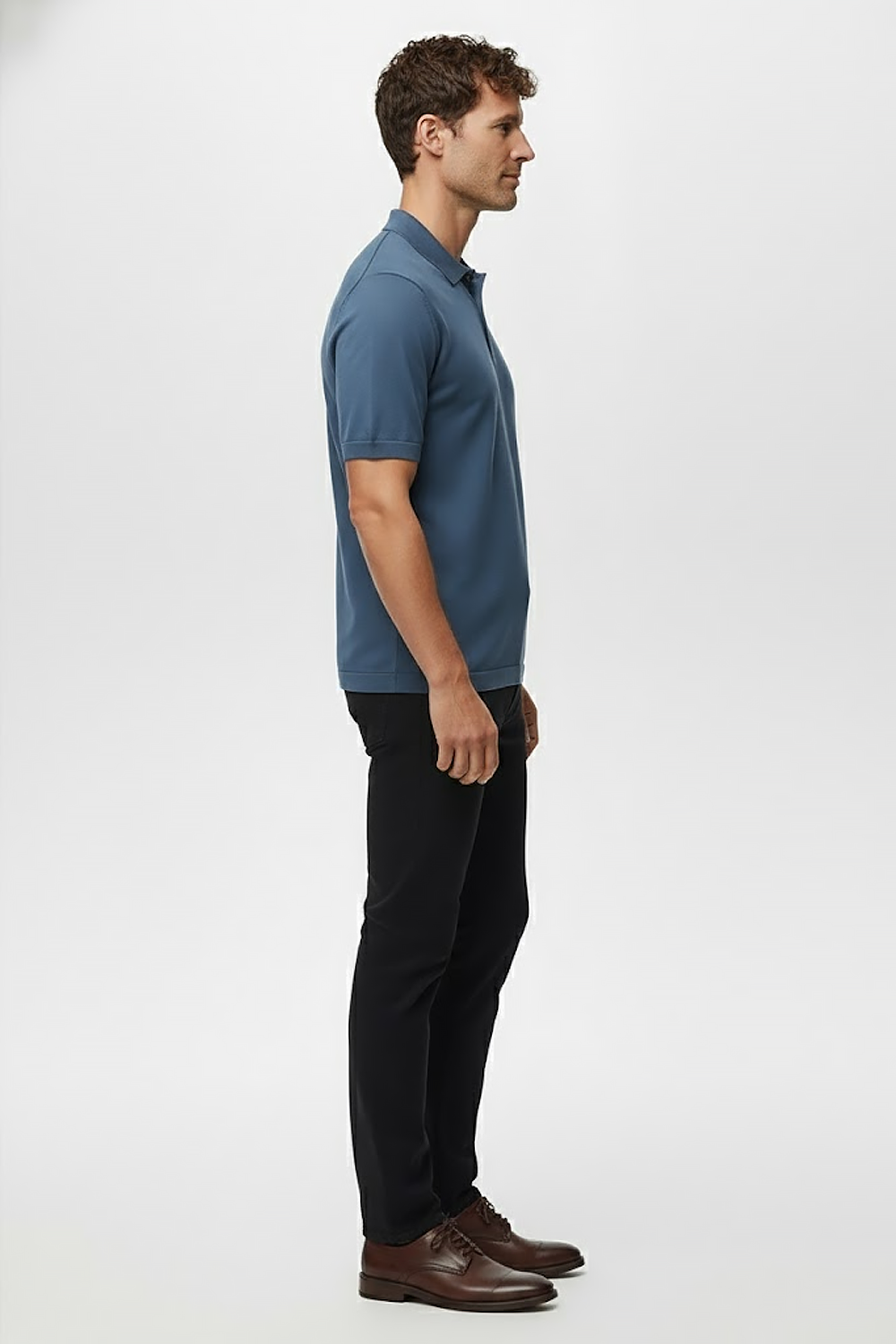 Camisa Polo Masculina em Seda Gelo Lince