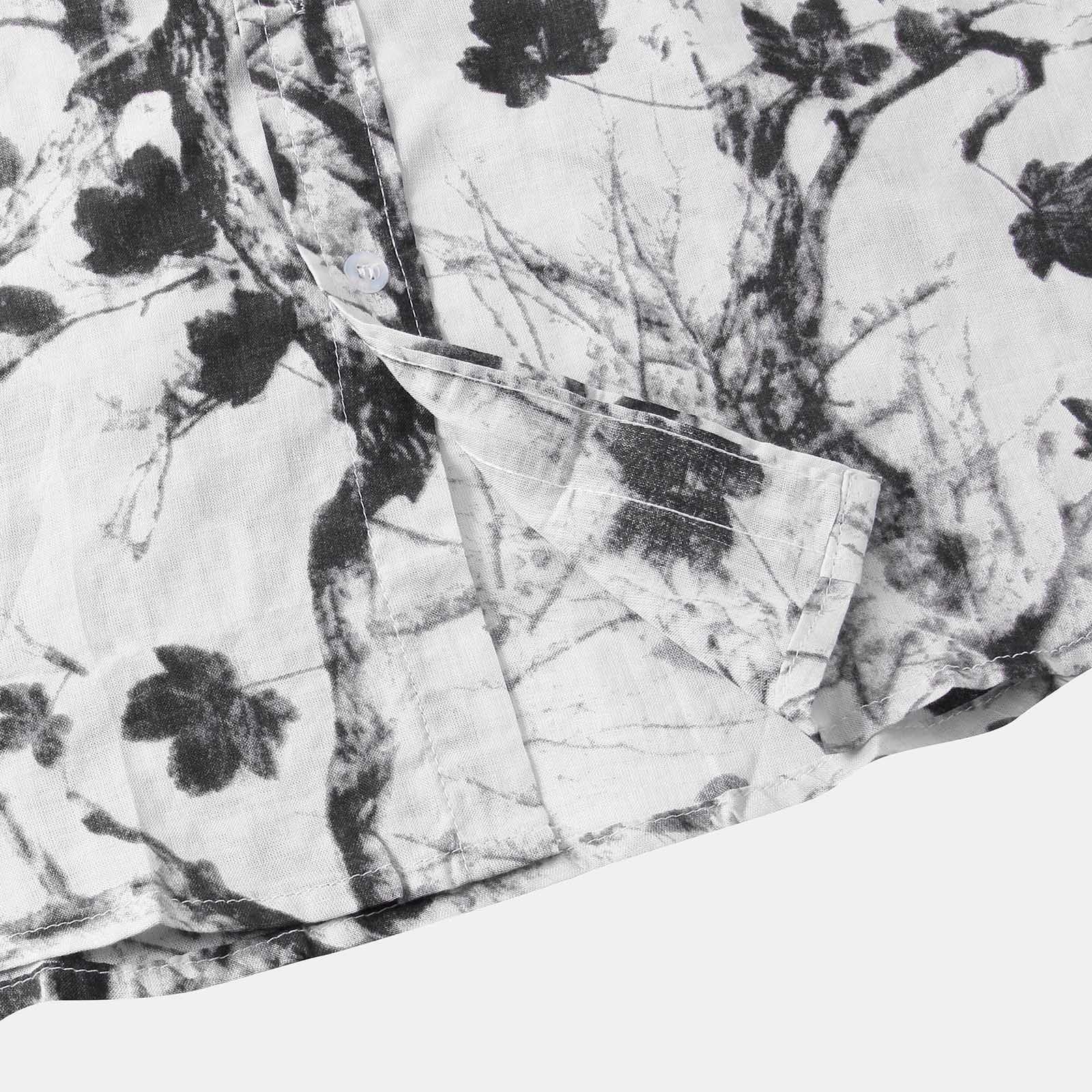 Camisa Manga Curta Estampada Lince Floral