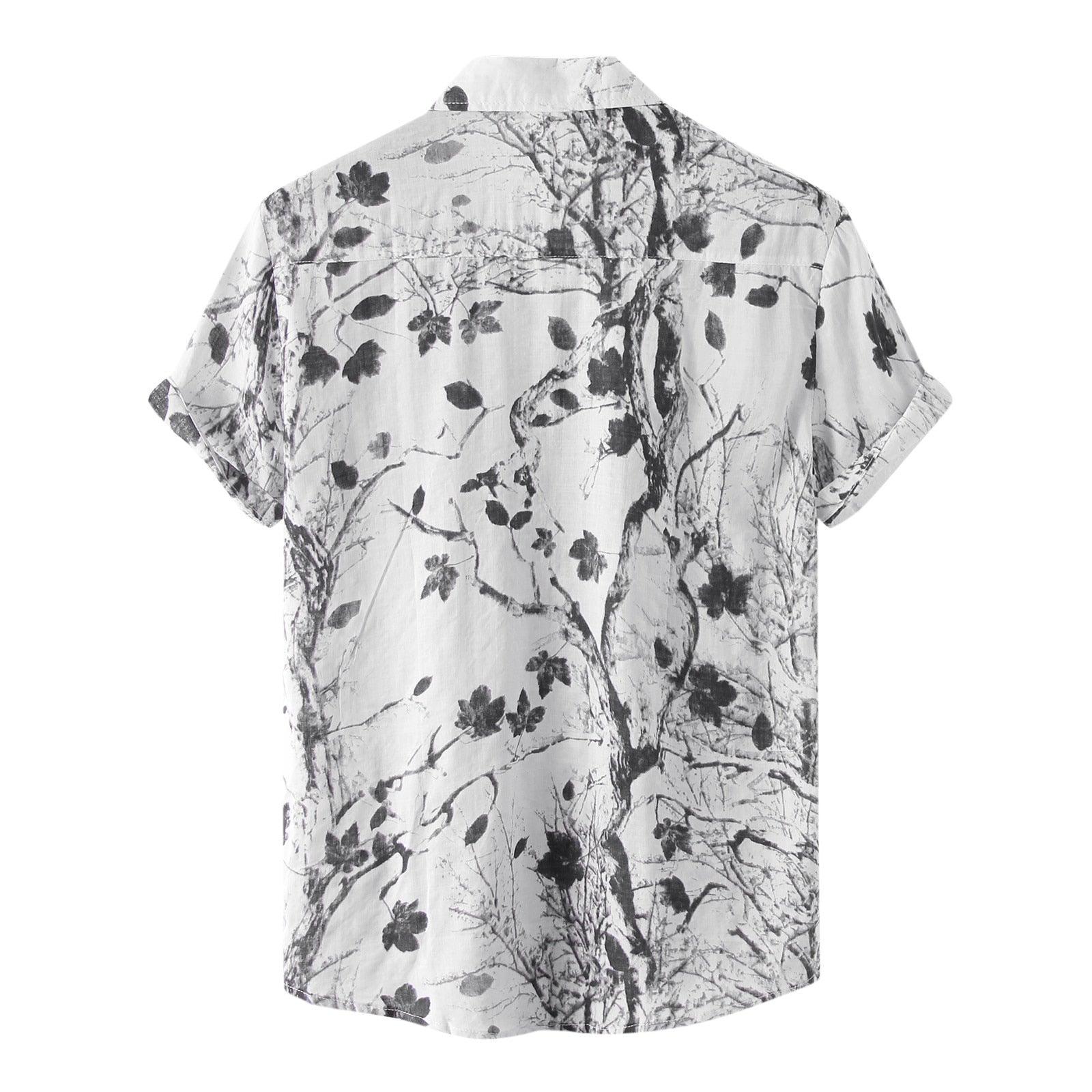 Camisa Manga Curta Estampada Lince Floral