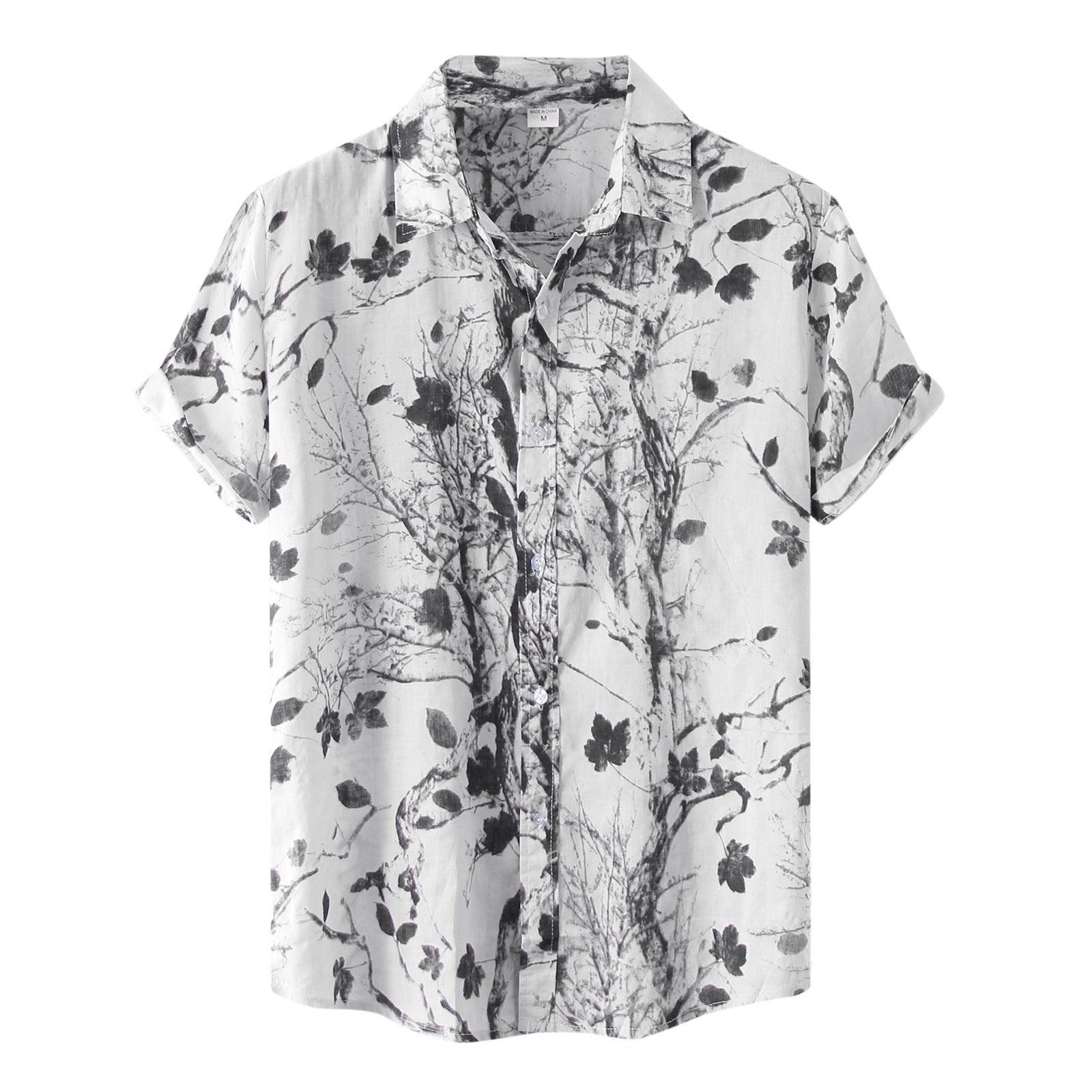 Camisa Manga Curta Estampada Lince Floral