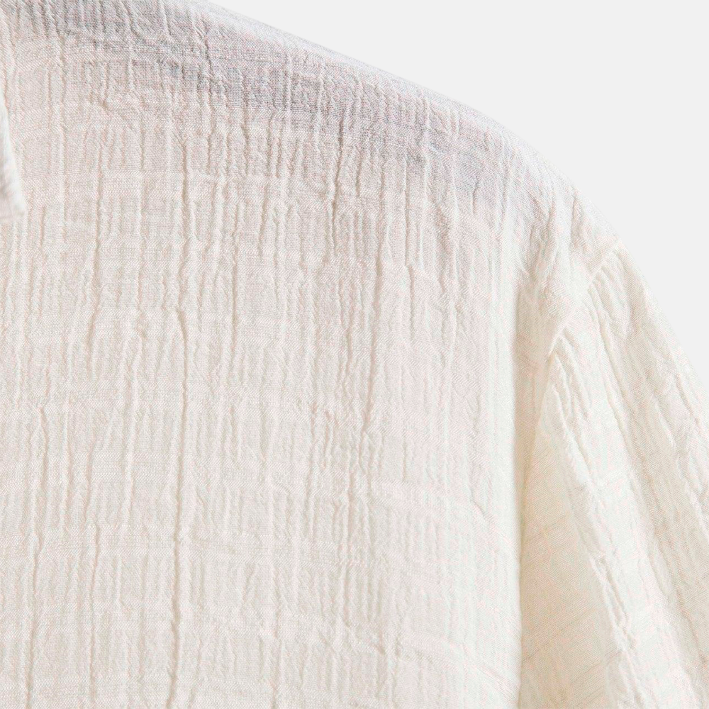 Camisa Manga Curta Lince Playa Off White