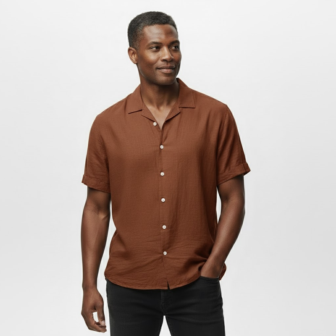 Camisa Manga Curta Lisa Lince Everyday