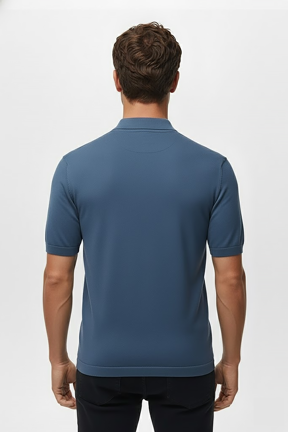 Camisa Polo Masculina em Seda Gelo Lince